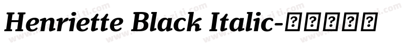 Henriette Black Italic字体转换